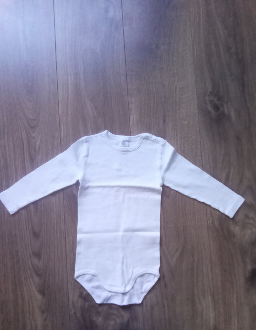 Langarm Body weiß uni unisex sanetta 98 organic 100% Baumwolle