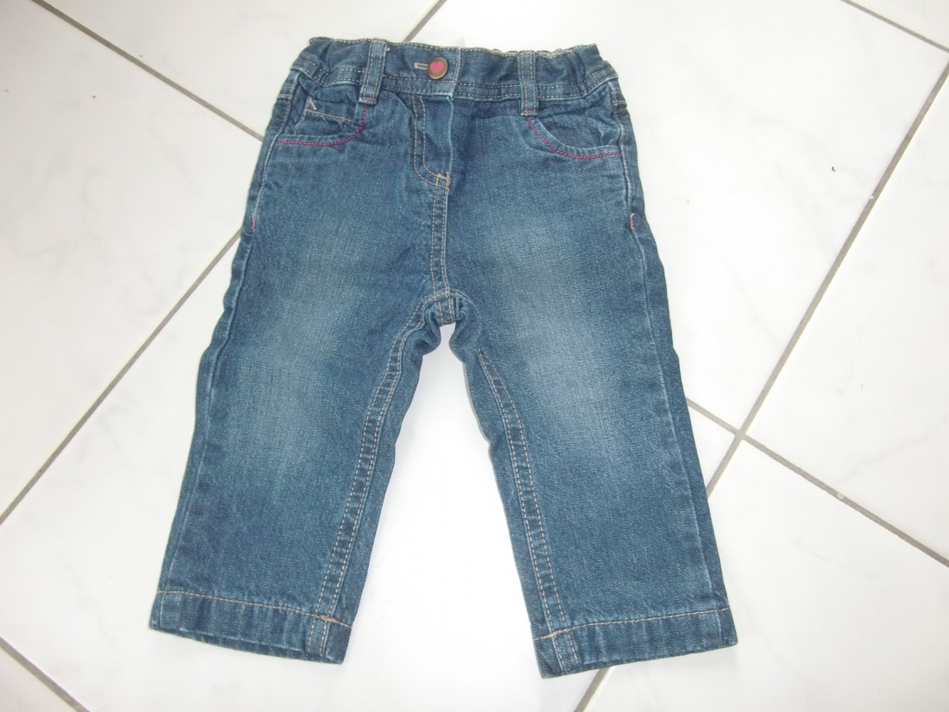 Jeans babyclub 74 Herz blau 100% Baumwolle