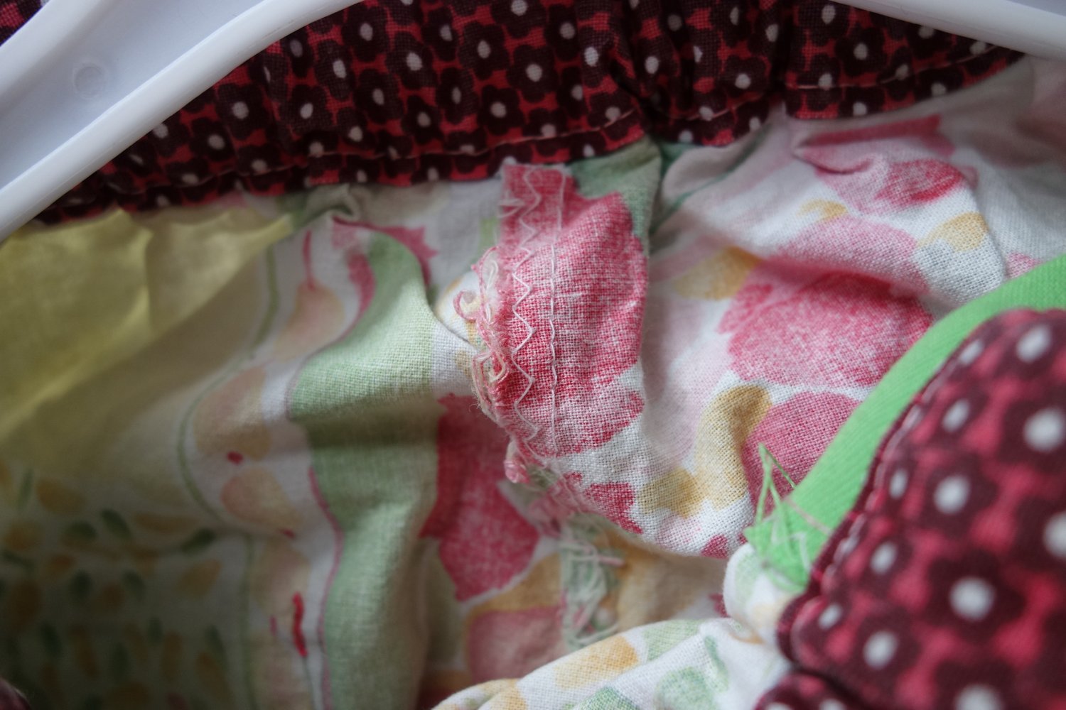 Set kurze Hose T-Shirt handmade 104 bunt gemustert Webware Trägertop