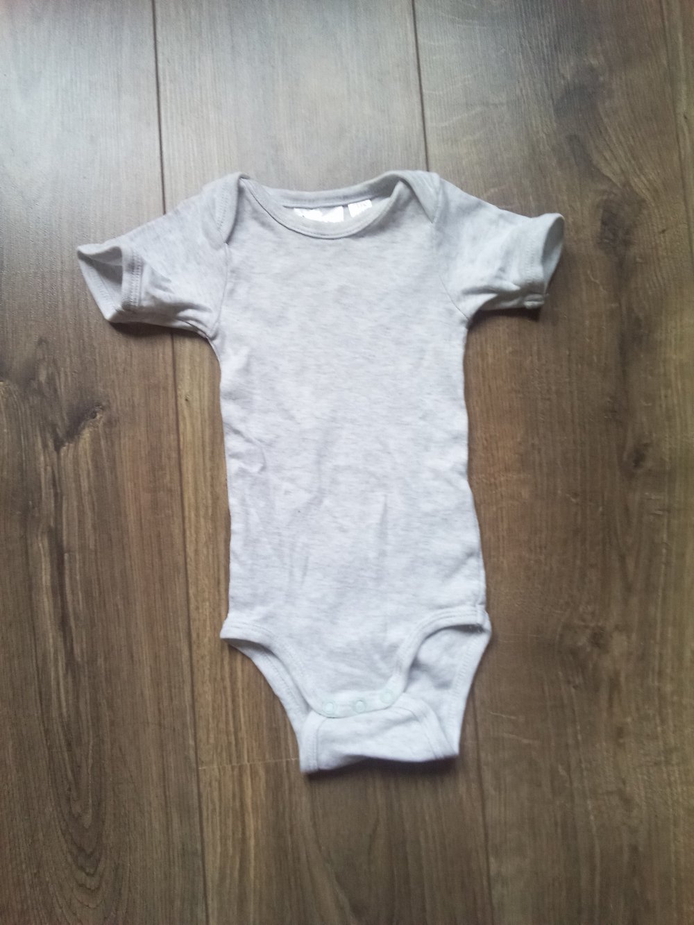 Kurzarmbody 74/80 impidimpi organic cotton grau uni