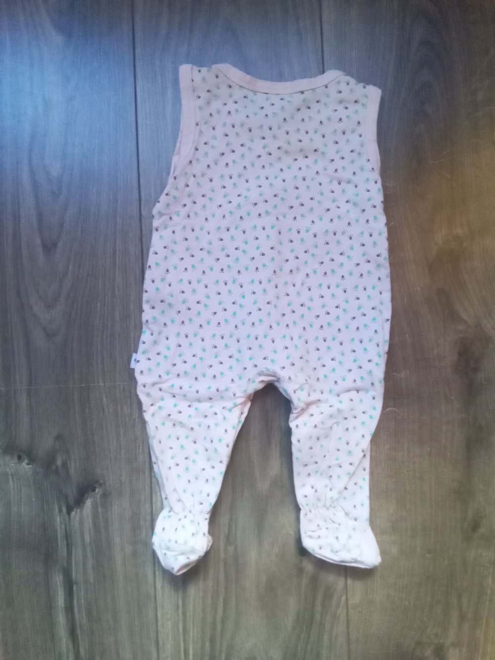 Strampler mit Fuß rosa 62 orsolino Schildkröte