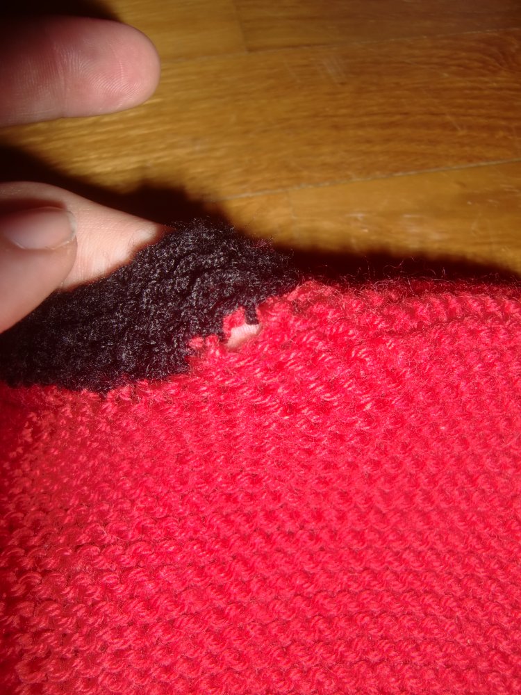 Strickjacke Tracht St. Peter Trachten rot schwarz 86