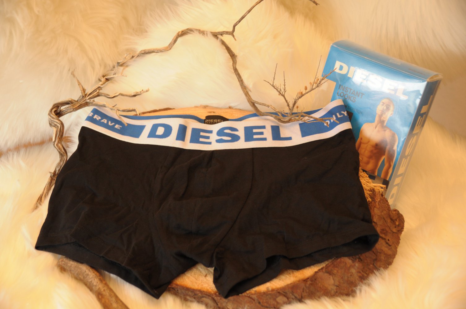 DIESEL Boxershort Unterhose Short Trunks Gr. S schwarz Unterhose Unterwäsche 