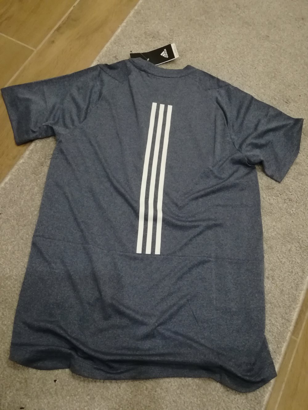 ADIDAS Shirt T-Shirt Sportshirt Trainingsshirt Größe S graublau Herren NEU 