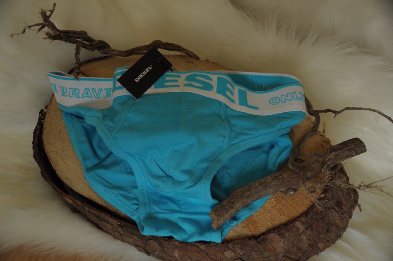 Diesel Slip Briefs Brief Herren Größe L hellblau NEU OVP