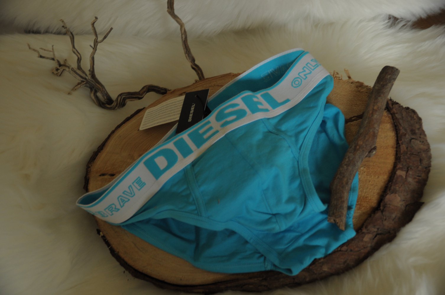 Diesel Slip Briefs Brief Herren Größe L hellblau NEU OVP