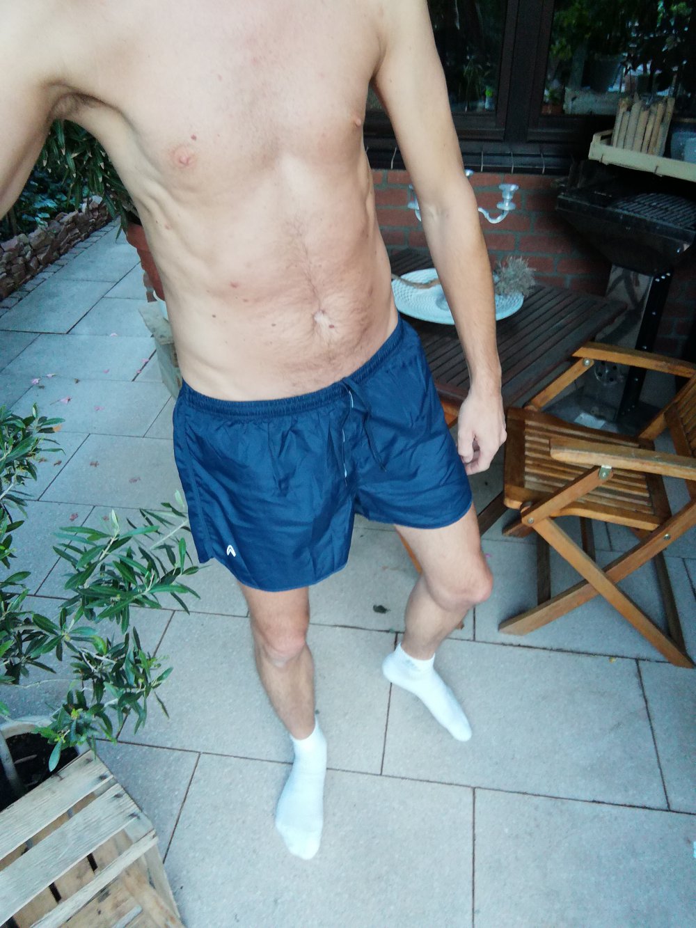 Laufshort Hose Short Laufhose kurze Hose Herren Gr. S blau NEU