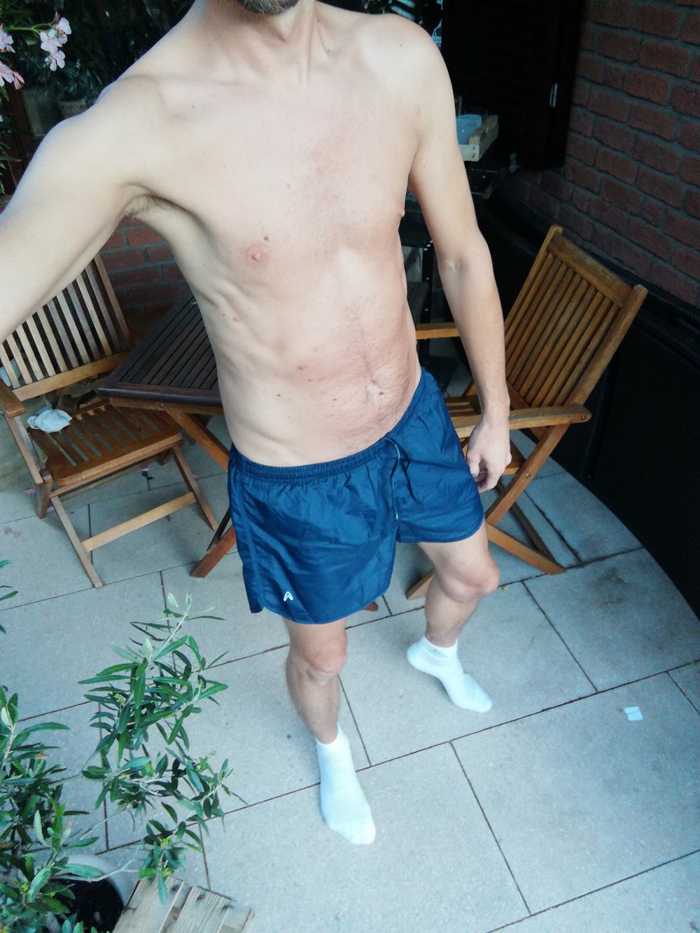 Laufshort Hose Short Laufhose kurze Hose Herren Gr. S blau NEU