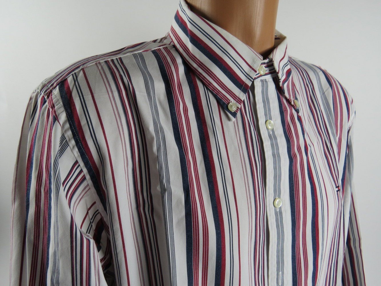 Tommy Hilfiger Hemd marine rot weiß gestreift in Gr.XL