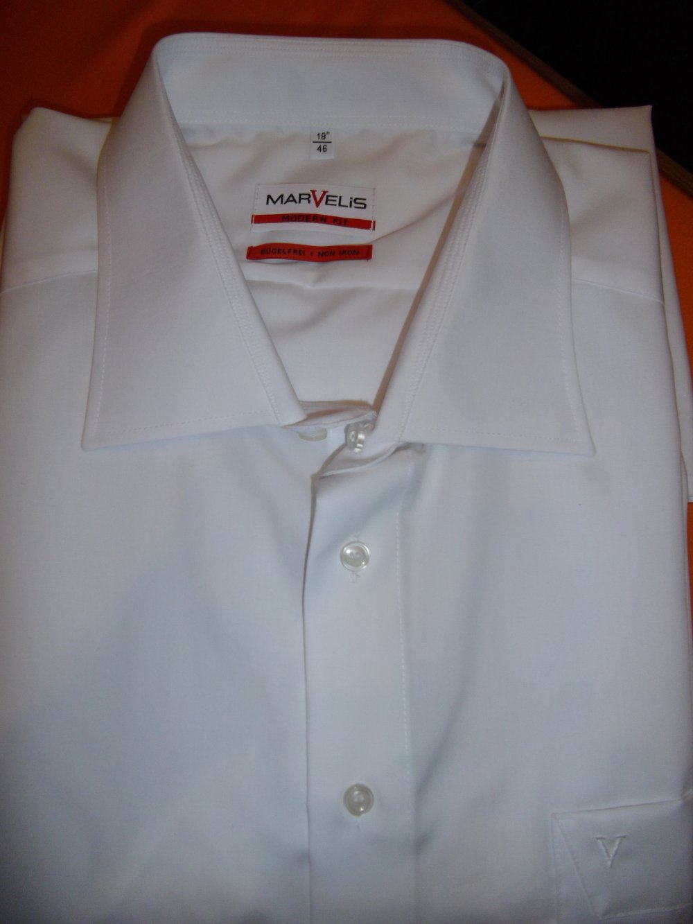Marvelis by Olymp Modern Fit Business Umschlagmanschetten Hemd weiß in Gr.XXL 46cm Kragenweite neu