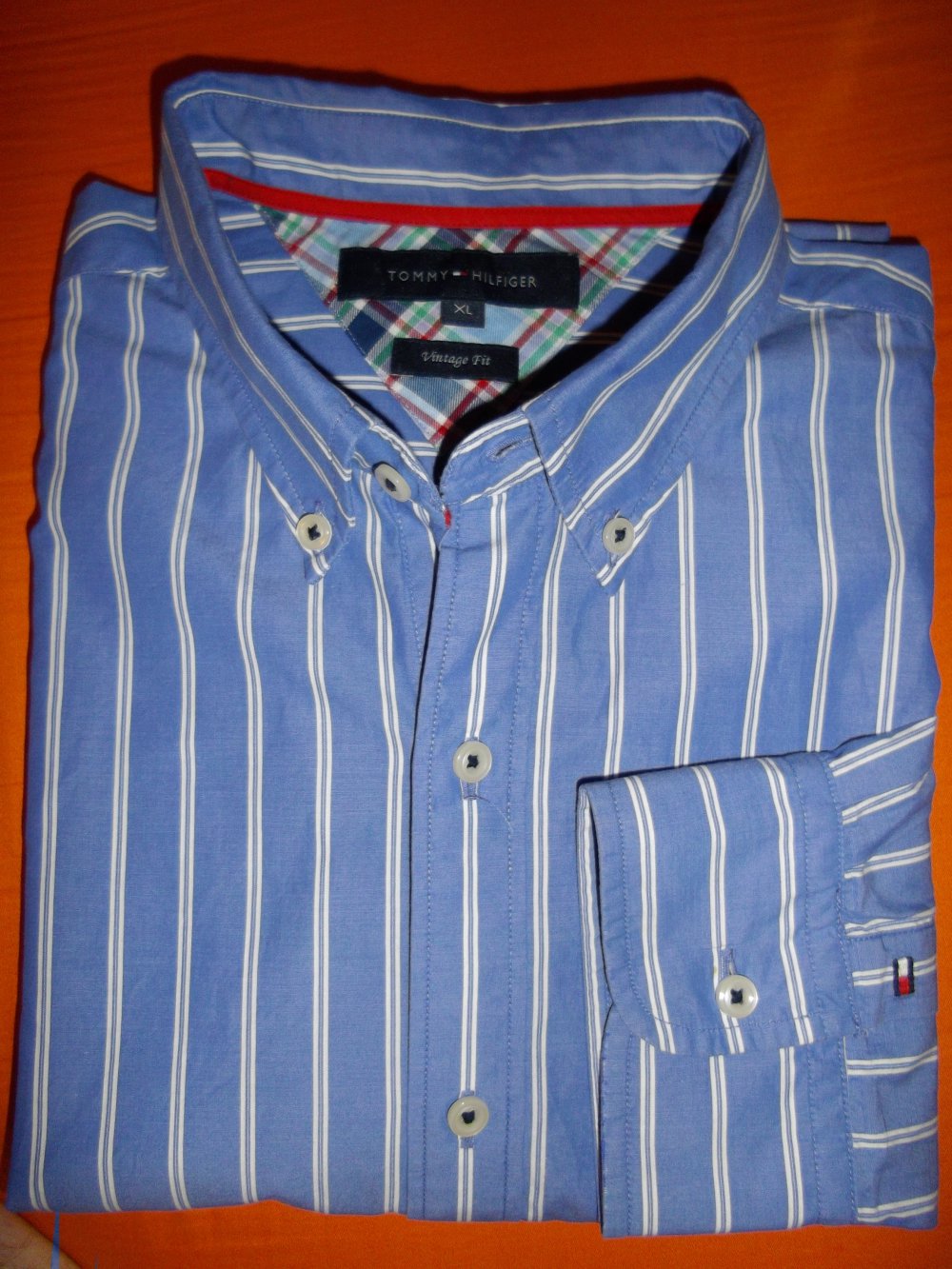 Tommy Hilfiger Business Vintage Fit Hemd schwarz blau weiß gestreift in Gr.XL