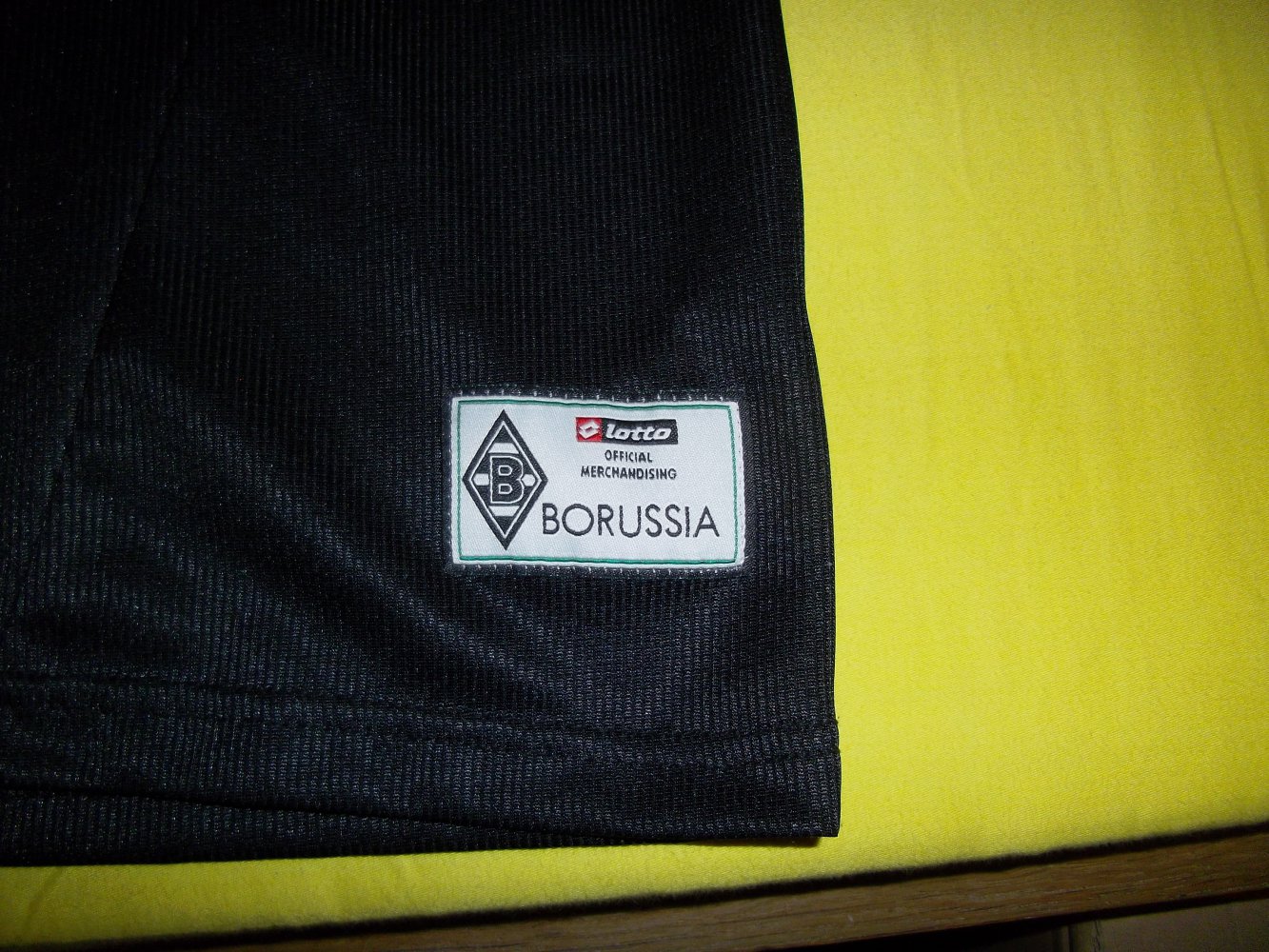 Lotto VFL 1900 Borussia Auswärts Trikot Oberteil schwarz weiß mit Werbung Gr.XL