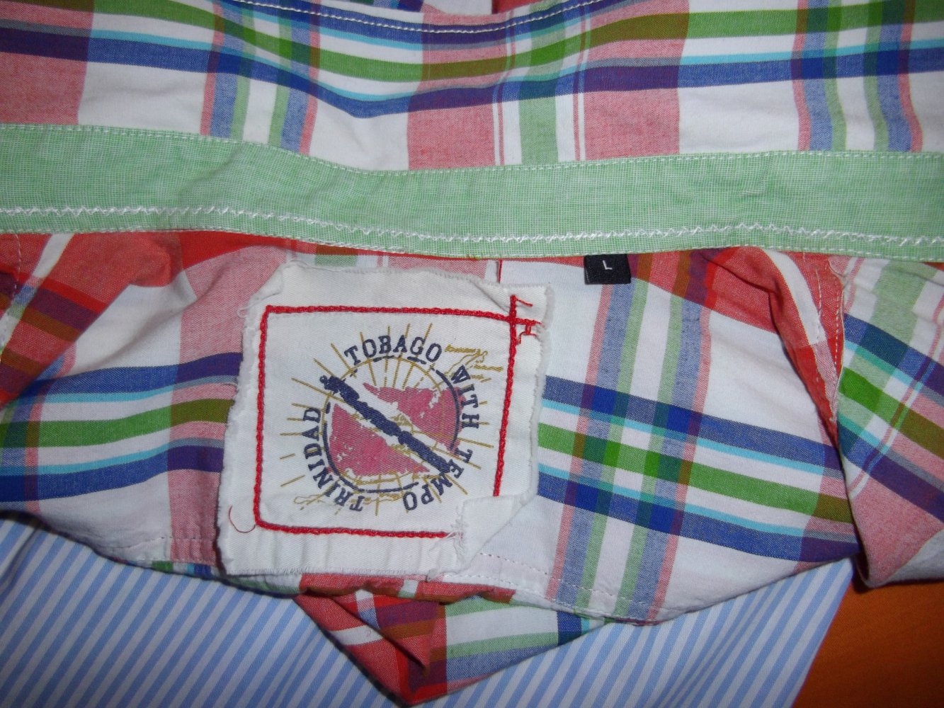 Trinidad Tobago Multicolor Kragenstäbchen Hemd