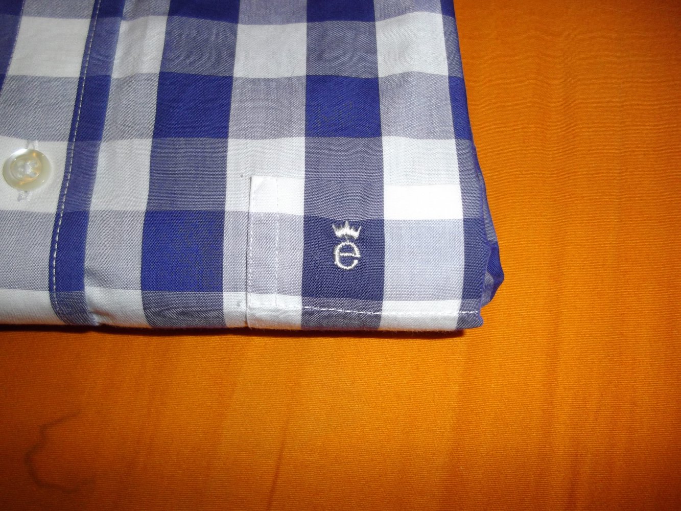 Eterna Comfort Fit Karo Hemd blau weiß Großkaro in Gr,XL 43cm Kragenweite