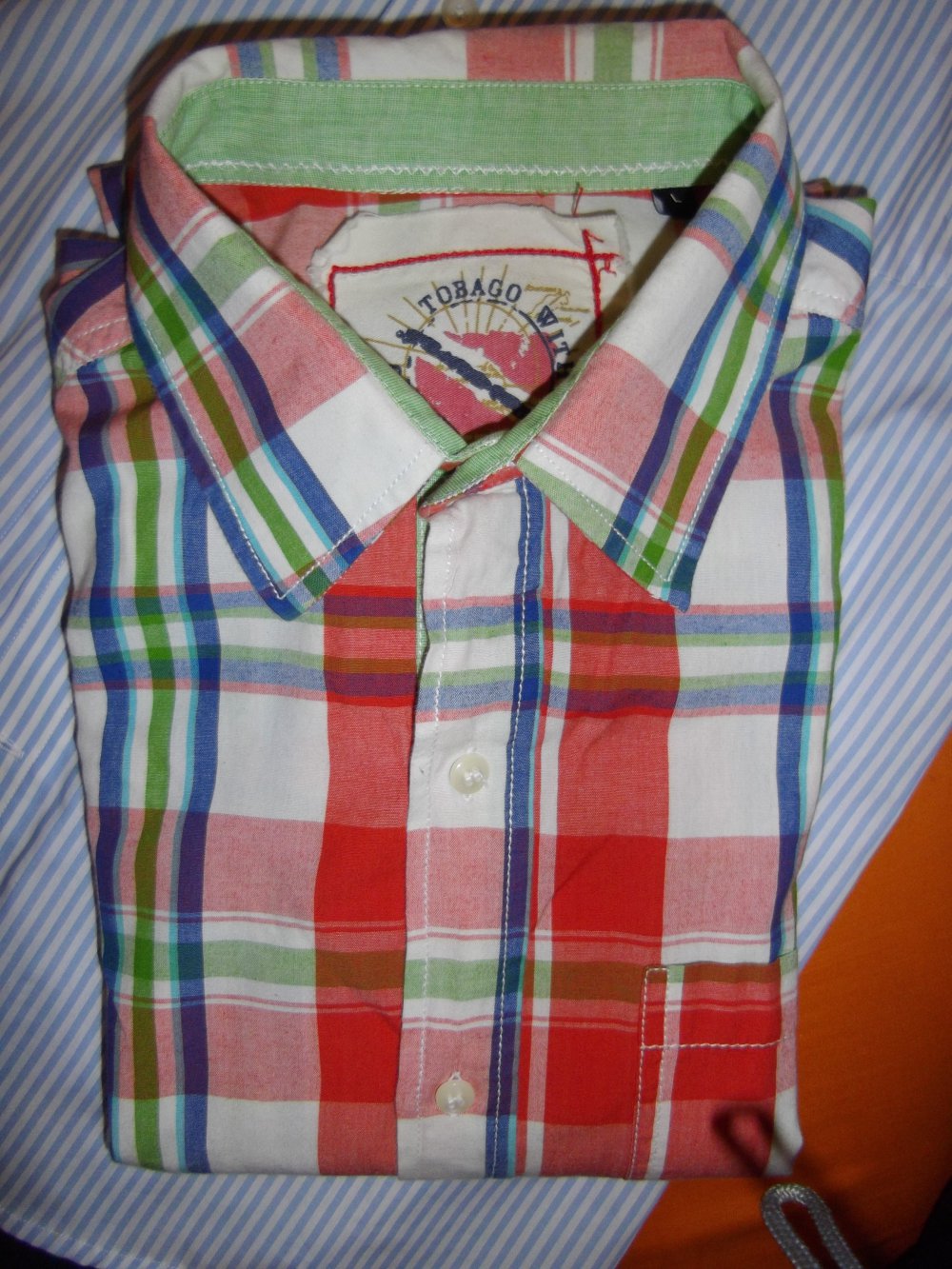 Trinidad Tobago Multicolor Kragenstäbchen Hemd