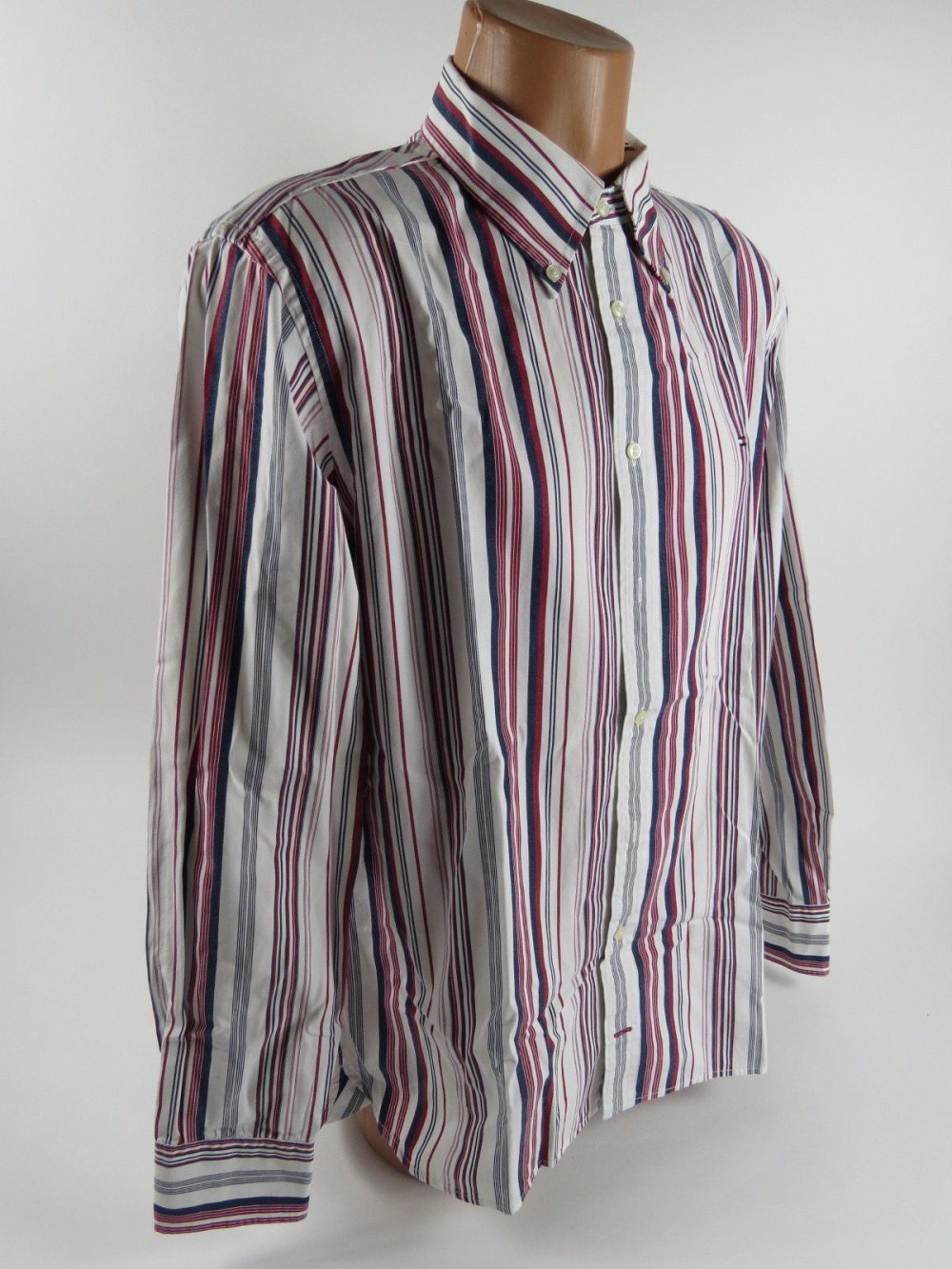 Tommy Hilfiger Hemd marine rot weiß gestreift in Gr.XL