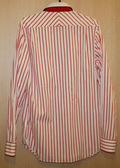 GANT Hemd rot weiß gestreift Big Gant Logo auf der Linken Brust in Gr.L