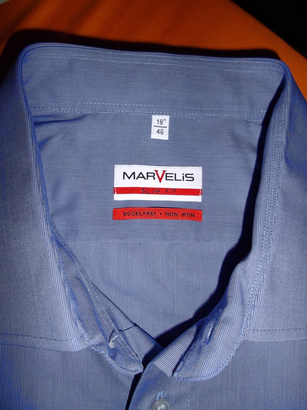 Marvelis by Olymp Slim Fit Nadel Streifen Hemd blau in Gr.XXL 46cm Kragenweite neu