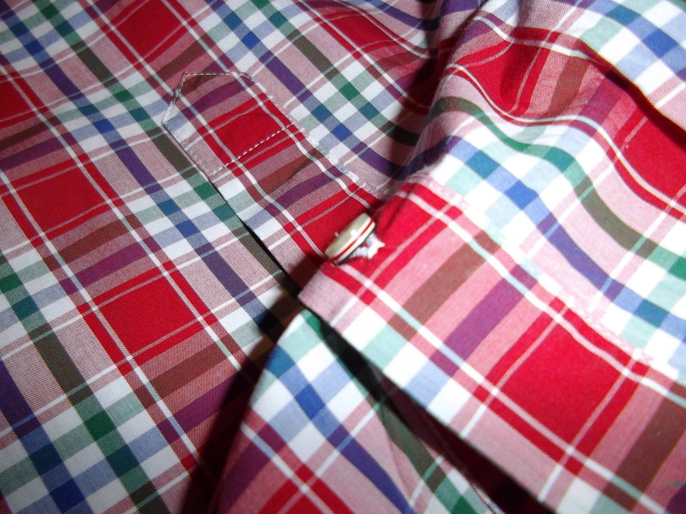 GANT Sailor Popline Hemd rot marine grün weiß Gant Logo auf der Linken Brust in Gr.M