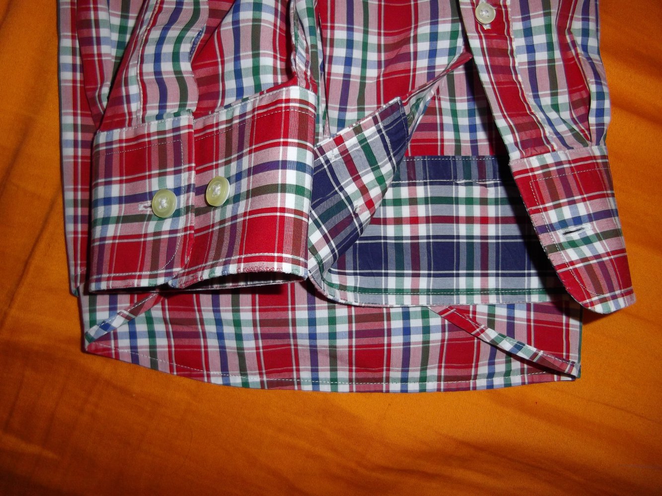 GANT Sailor Popline Hemd rot marine grün weiß Gant Logo auf der Linken Brust in Gr.M