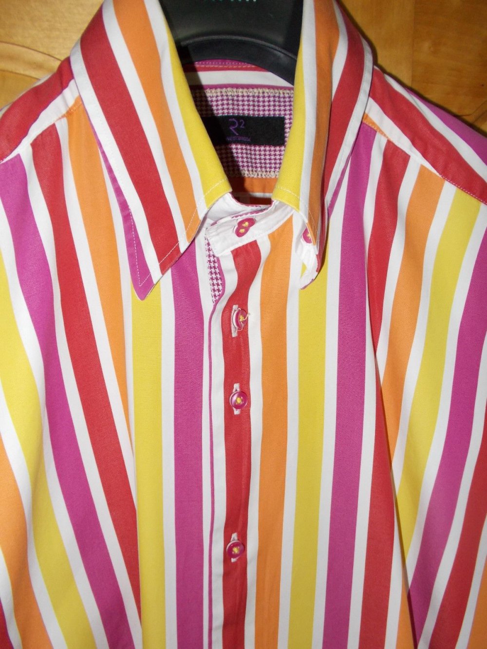 R2 Westbrook Amsterdam Hemd Blockstreifen in Gr.L 42cm Kragenweite