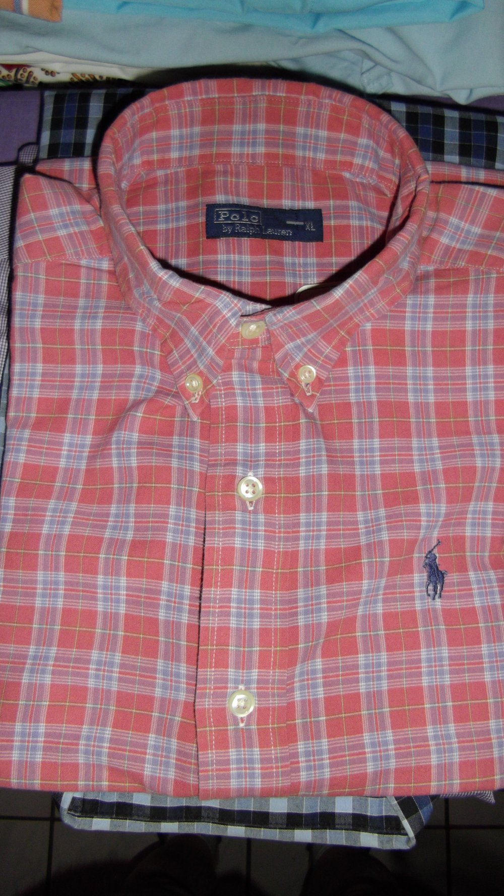 Ralph Lauren Hemd Bluse rot blau weiß kariert in Gr.XL