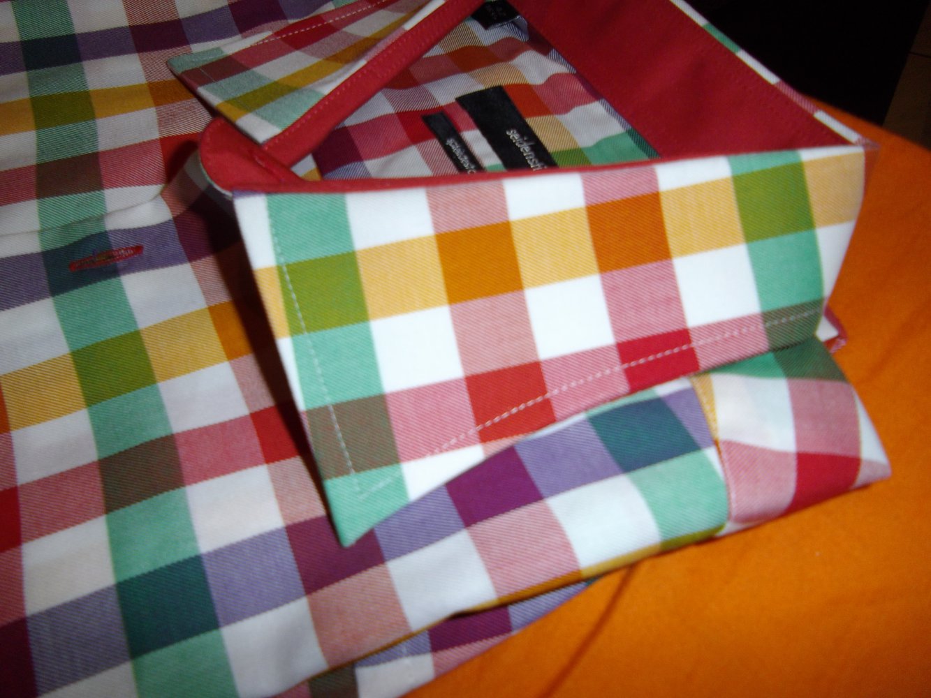 Seidensticker Splendesto buntes Karo Hemd Gr.L  42cm Kragenweite NEU