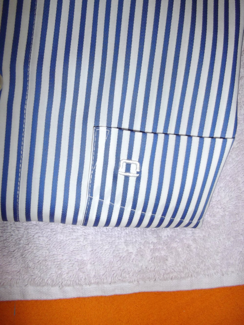 Olymp Luxor modern Fit Hemd blau weiß gestreift in Gr.L 42cm Kragenweite wie neu