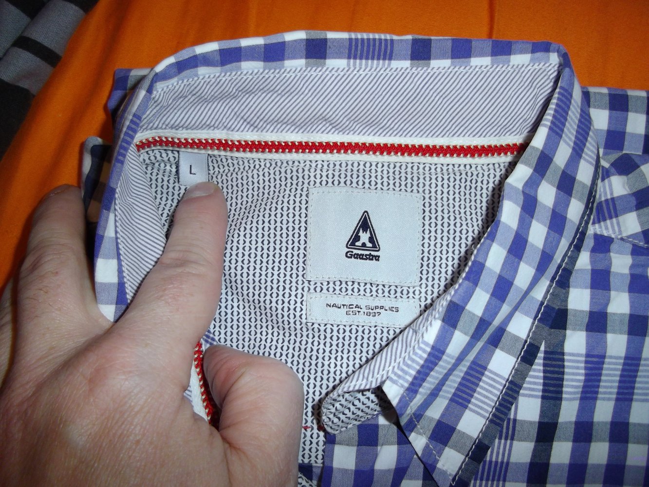 Gaastra Sailing Regatta Karo Hemd lila weiß marine in Gr.L 