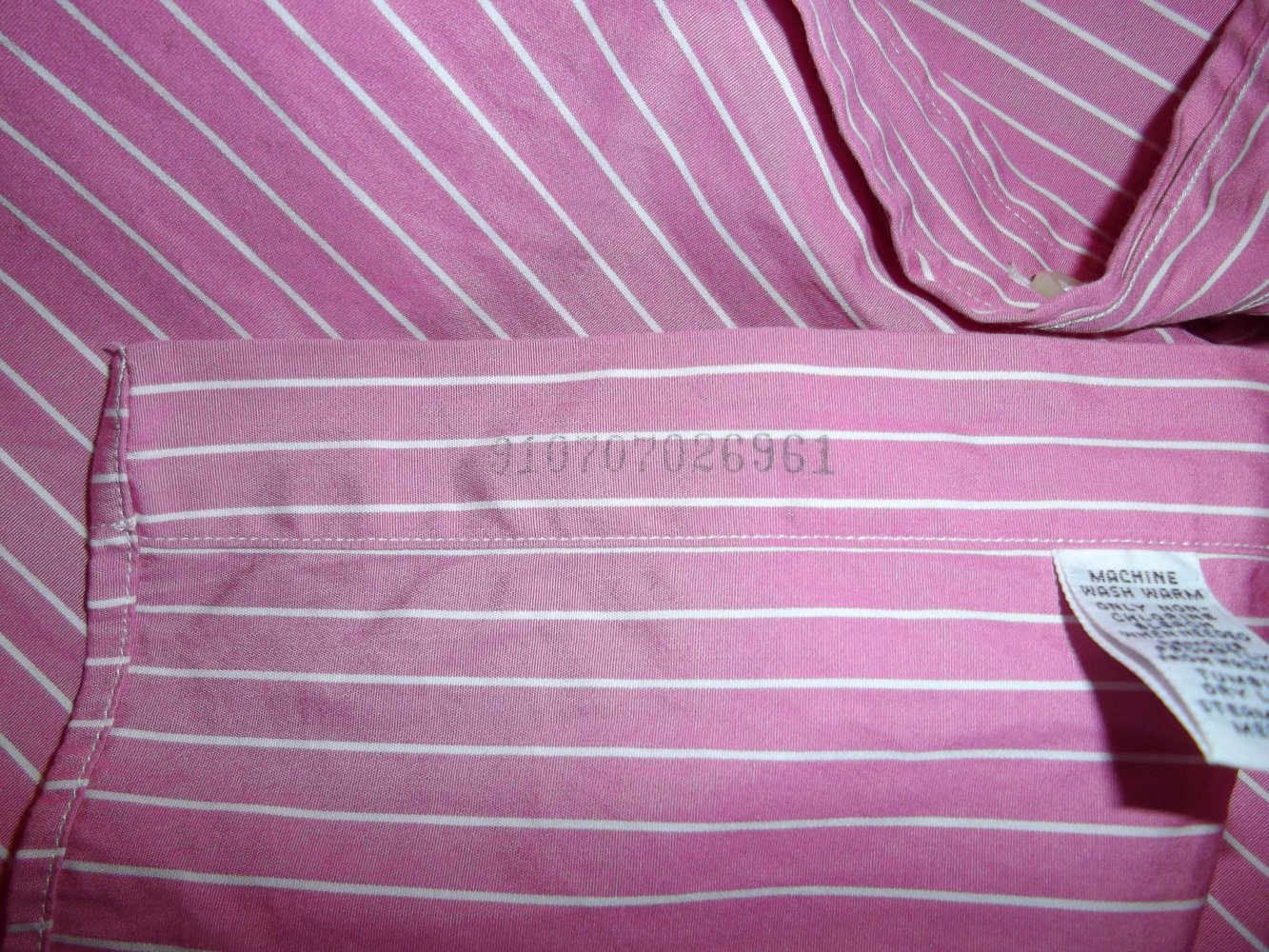 POLO by Ralph Lauren Streifen Hemd weiß pink in Gr.17 / XL / 43cm Kragenweite
