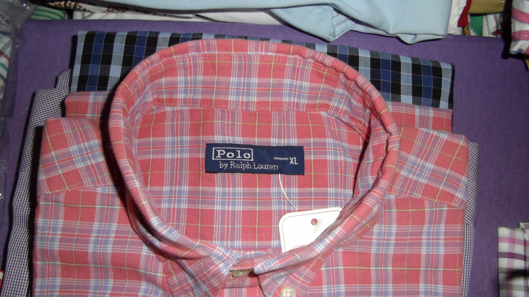 Ralph Lauren Hemd Bluse rot blau weiß kariert in Gr.XL