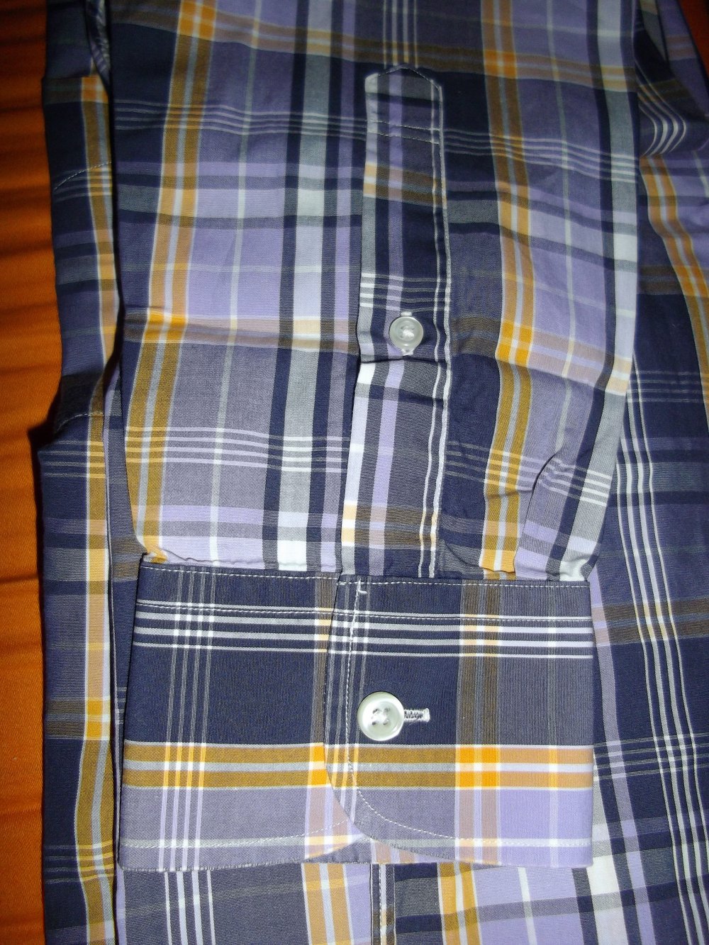 GANT Hemd Georgica Popline lila gelb marine weiß kariert Gr.M