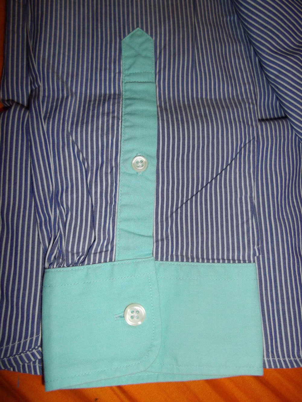 Scotch& Soda Monsieur Provocateur Kontrastkragen Hemd Grün blau weiß in G.L