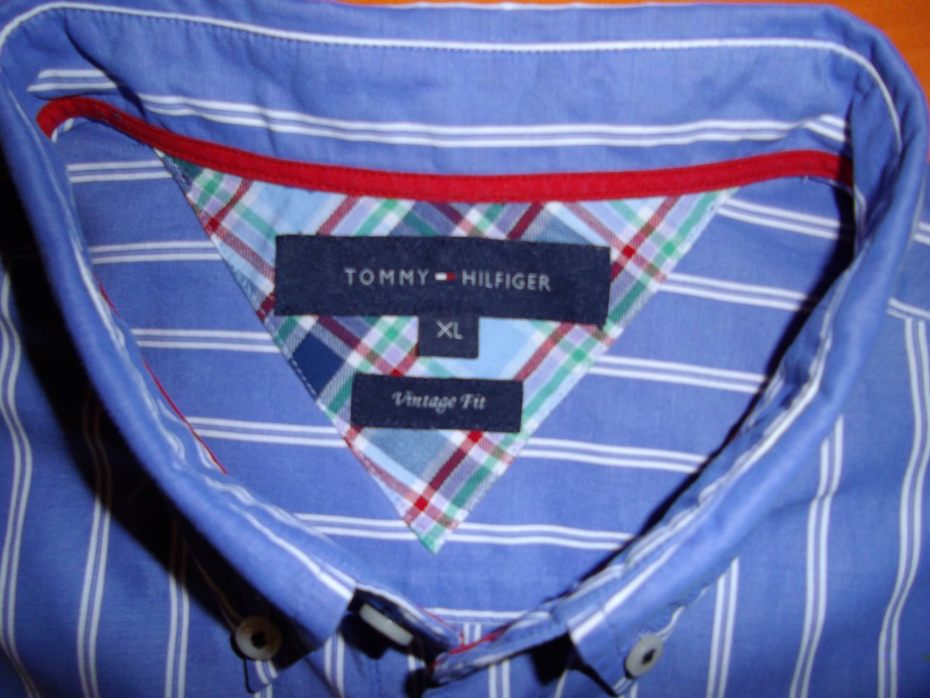 Tommy Hilfiger Business Vintage Fit Hemd schwarz blau weiß gestreift in Gr.XL