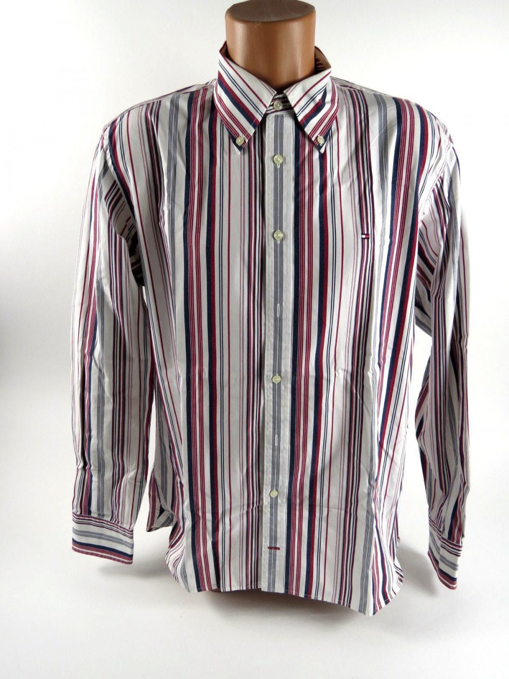 Tommy Hilfiger Hemd marine rot weiß gestreift in Gr.XL