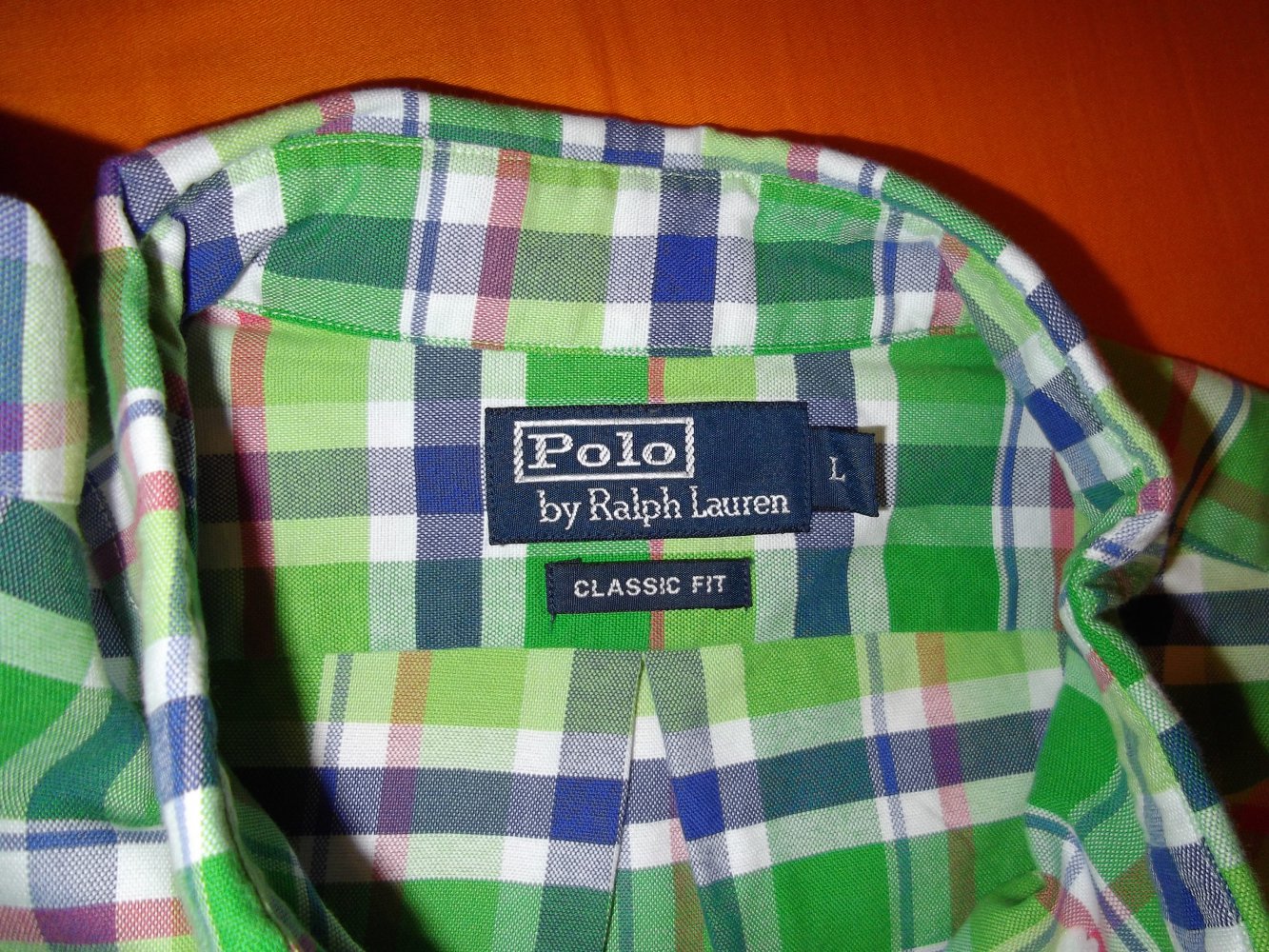 POLO by Ralph Lauren Groß Karo Hemd weiß blau rot Grün marineblau Pony in Gr.L