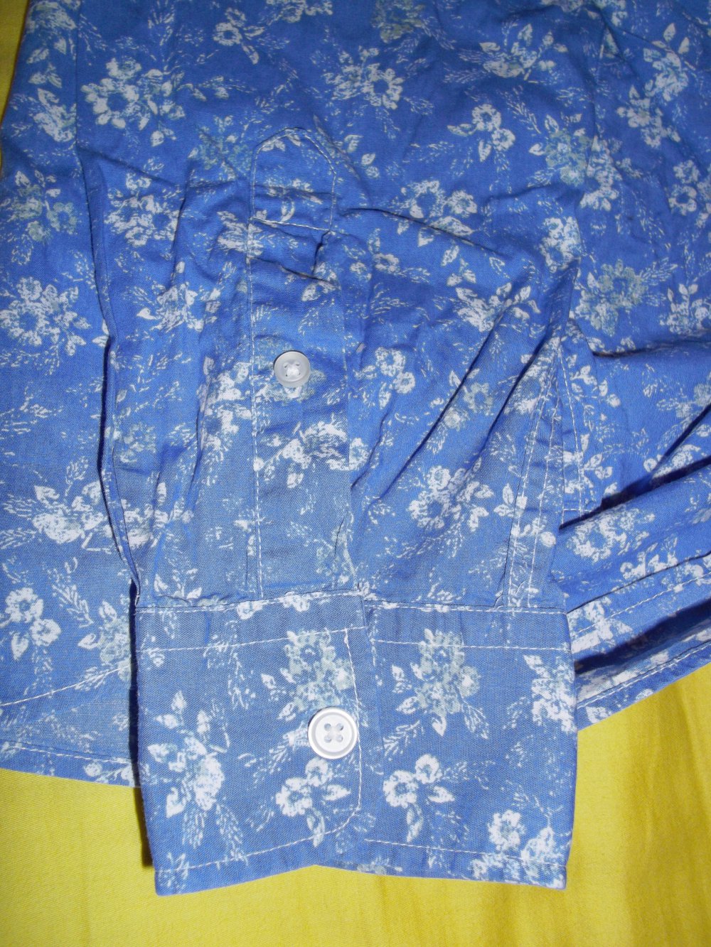 Smog Blumen Hemd blau weiß in Gr.XL