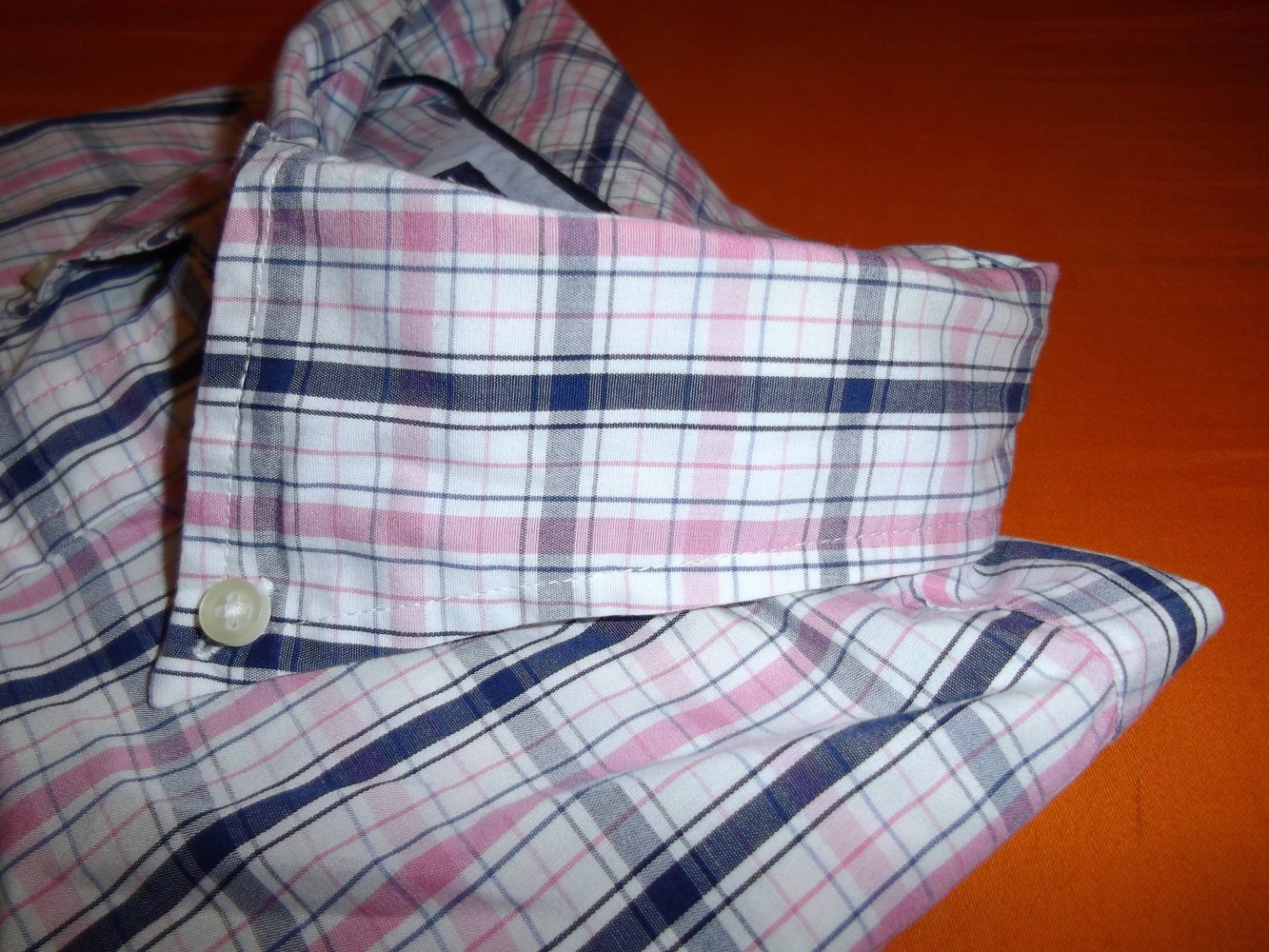 Tommy Hilfiger Hemd 100´s Two Ply pink grau marine weiß kariert Gr.XL