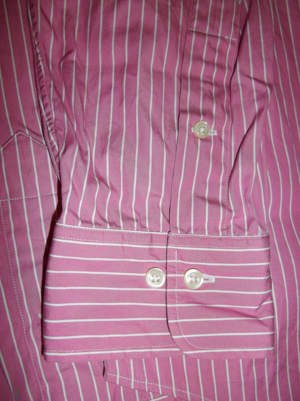 POLO by Ralph Lauren Streifen Hemd weiß pink in Gr.17 / XL / 43cm Kragenweite