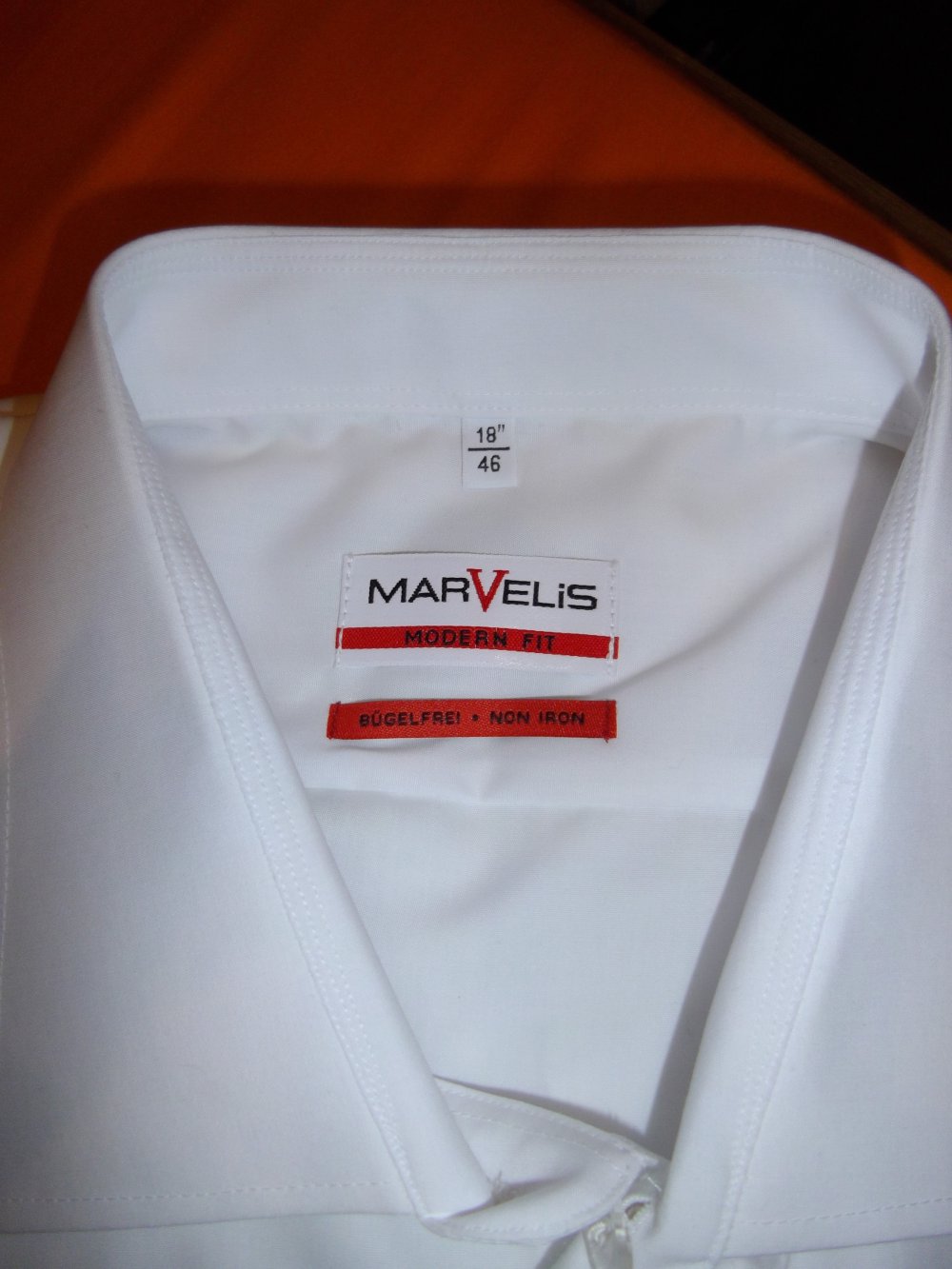 Marvelis by Olymp Modern Fit Business Umschlagmanschetten Hemd weiß in Gr.XXL 46cm Kragenweite neu