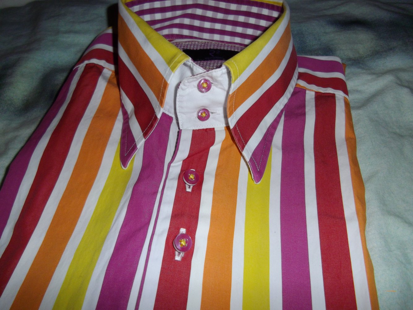 R2 Westbrook Amsterdam Hemd Blockstreifen in Gr.L 42cm Kragenweite