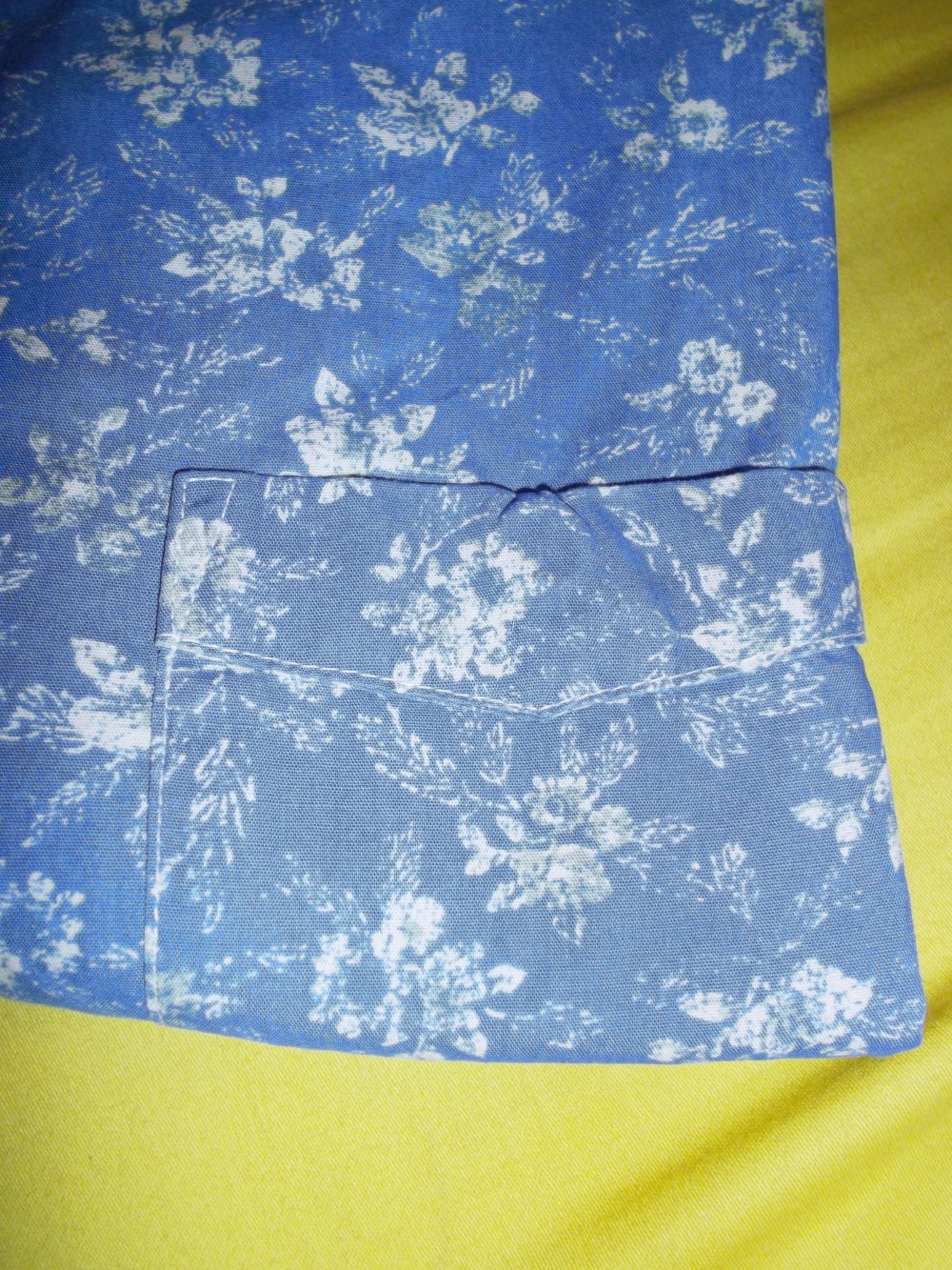 Smog Blumen Hemd blau weiß in Gr.XL