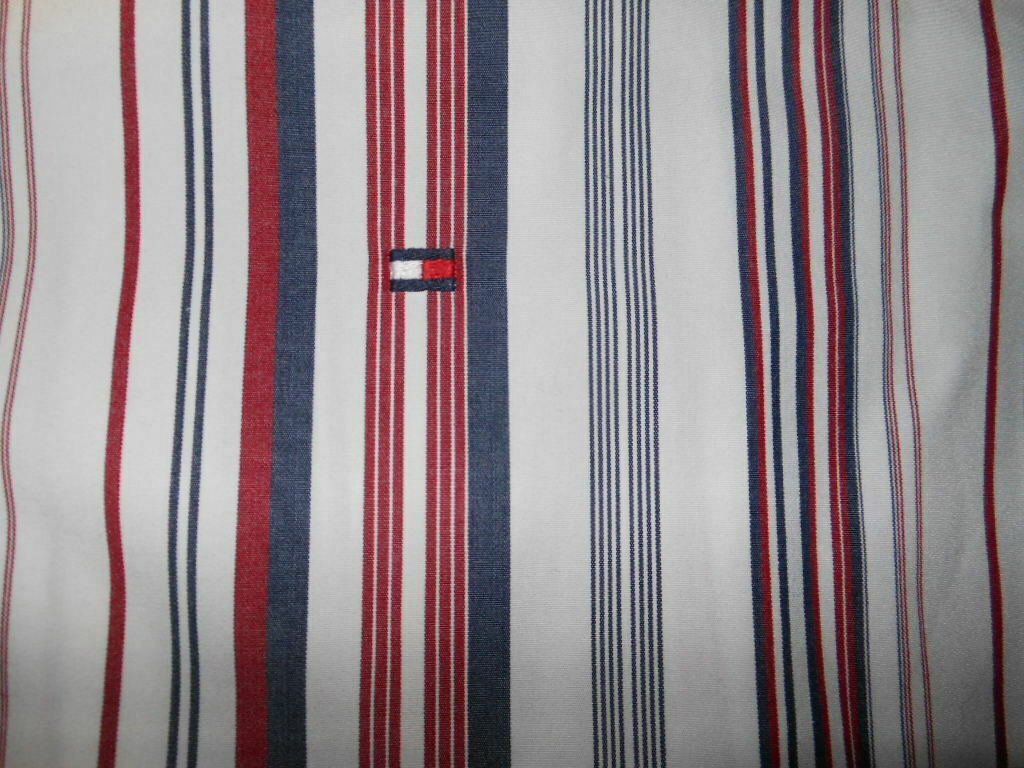 Tommy Hilfiger Hemd marine rot weiß gestreift in Gr.XL