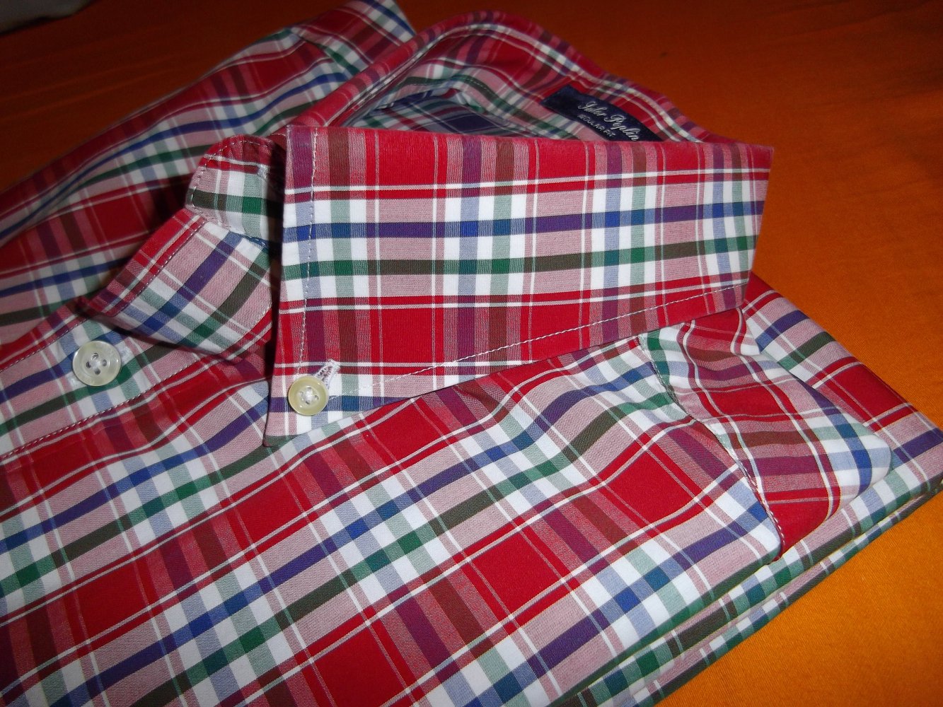 GANT Sailor Popline Hemd rot marine grün weiß Gant Logo auf der Linken Brust in Gr.M