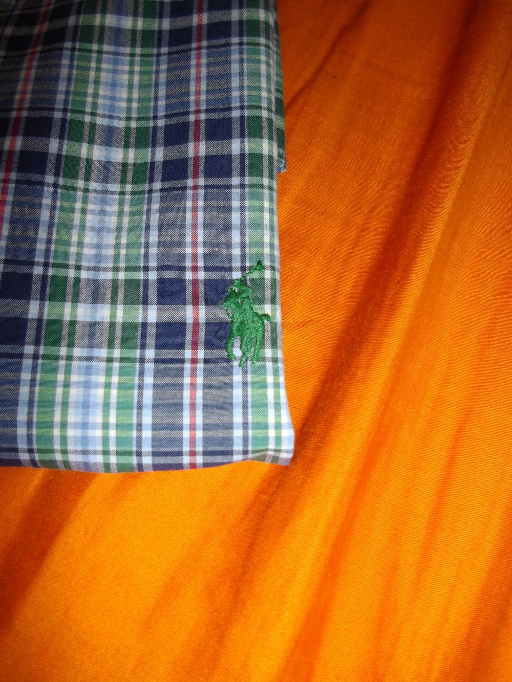 Ralph Lauren Classic Fit Hemd blau rot grün weiß kariert Kurzarm in Gr.XL