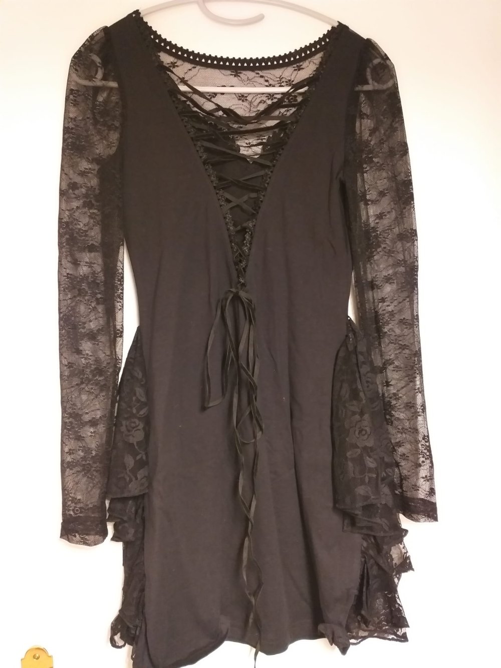 Kurzes Gothic Kleid von Punkrave, schwarz, XS-M