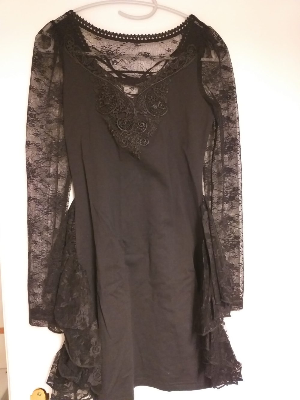 Kurzes Gothic Kleid von Punkrave, schwarz, XS-M