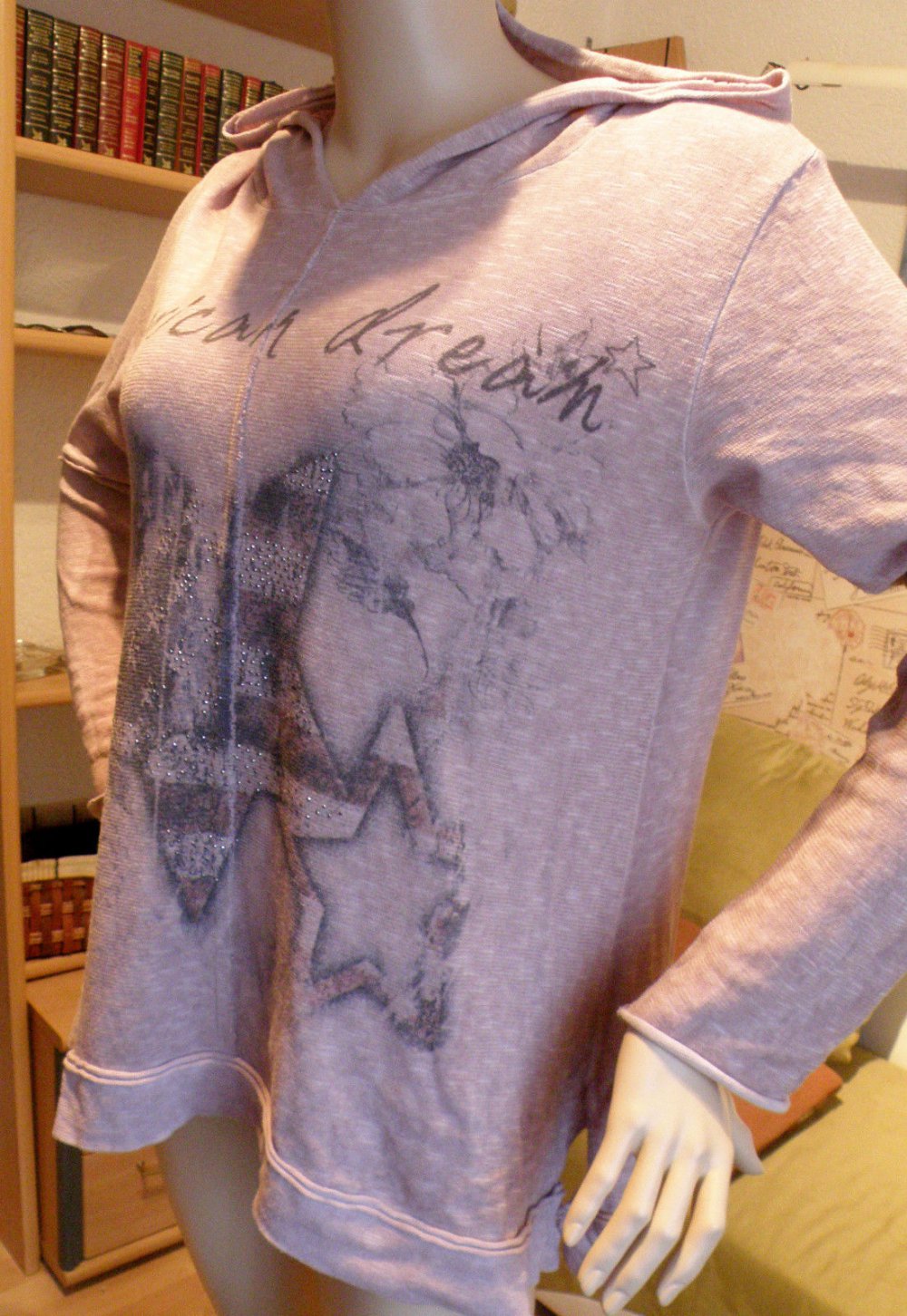 Kapuzenshirt mit Gitzerprint