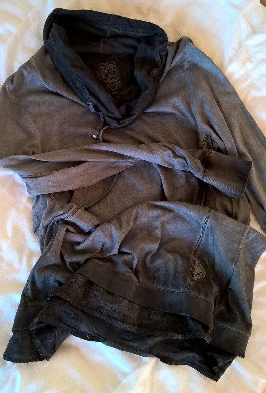 Longshirt S'questo, blau - grau, Größe XL