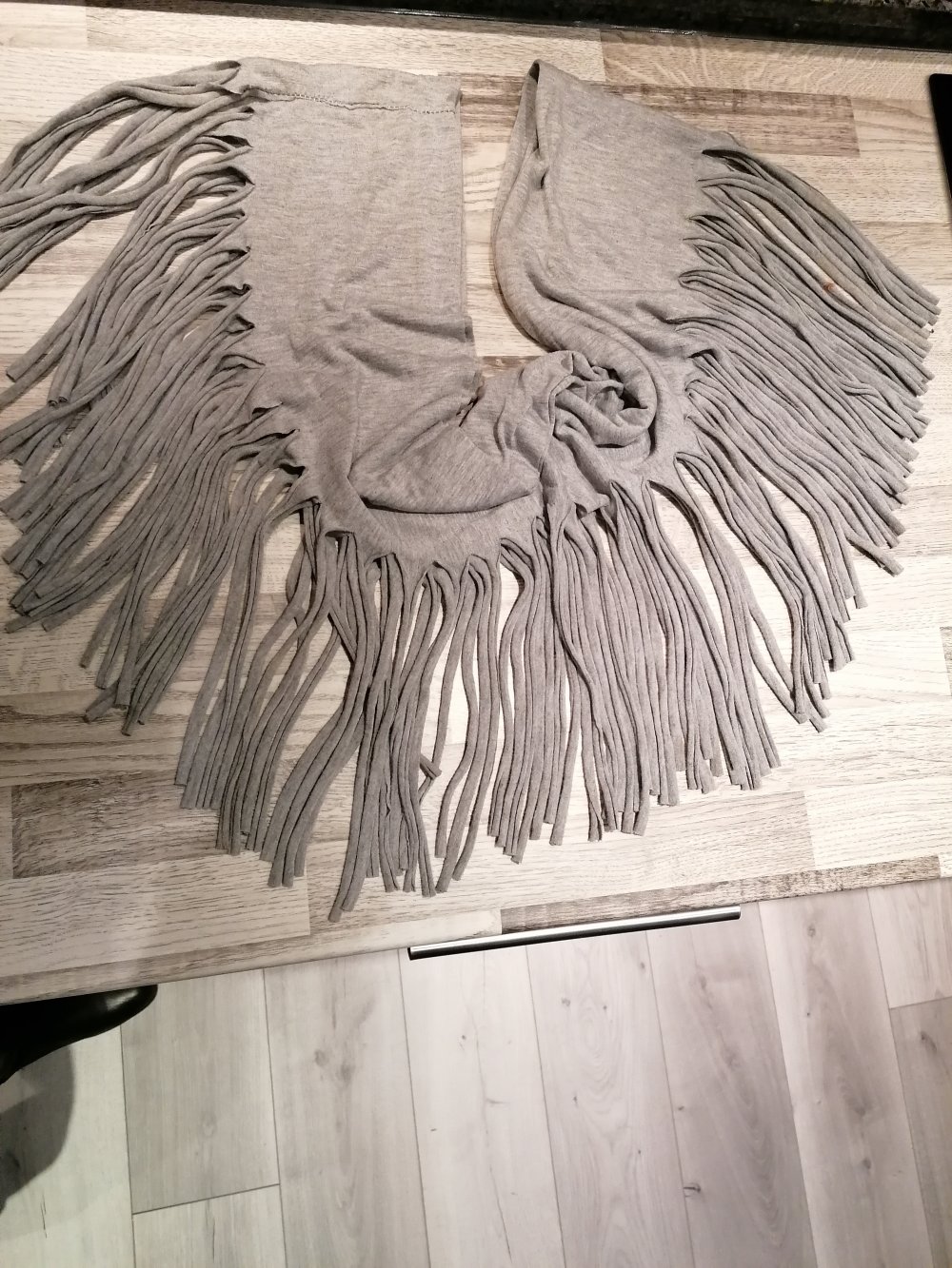 Damen Schlauchschal mit Fransen 